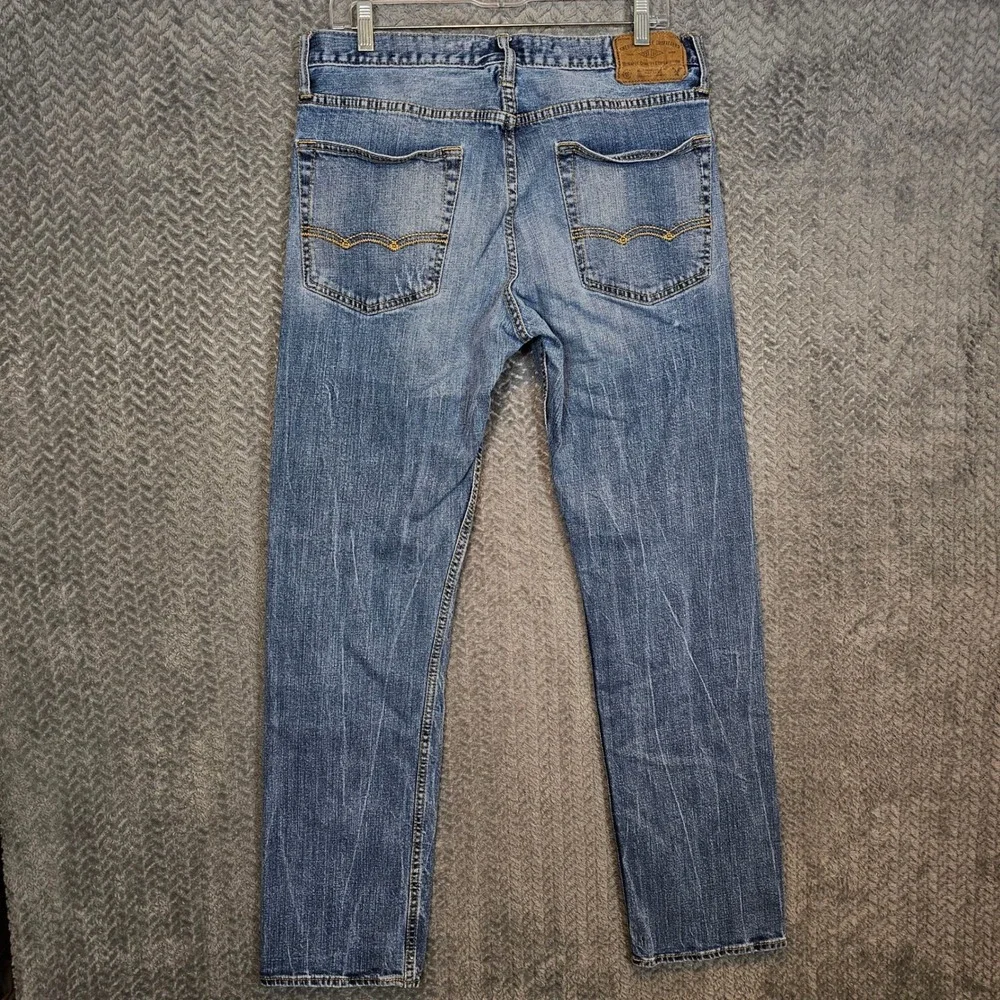 American Eagle Relaxed Straight Jeans Men 32x34 Blue Core Flex Medium Wash Denim